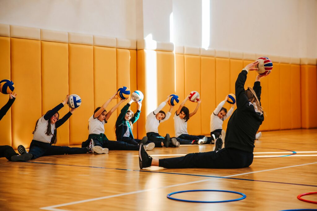 O esporte nas escolas.